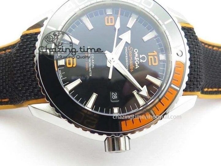 0109 Thermal 2016 Planet Ocean 45mm SS JHF Black Dial On Nylon Strap A 8245